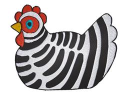 detailed bird machine embroidery pattern - Chicken perfect for decorative pillow covers