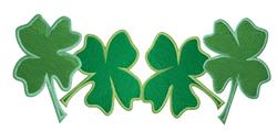 detailed leaf machine embroidery pattern - Clover Border for Party Invitations