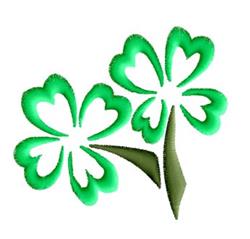Clover - 4x4 leaf quick stitch machine embroidery design for patchwork quilt blocks