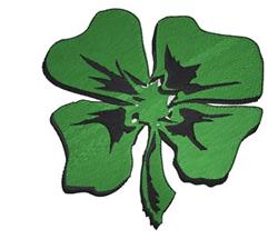 leaf detailed machine digital embroidery - Clover perfect for decorative pillow covers