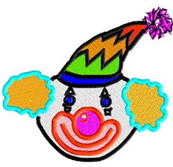 clown detailed machine digital embroidery - Clown perfect for patchwork quilt blocks