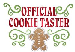 gingerbread man detailed machine embroidery - Cookie Taster for decorative pillow covers