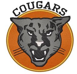 cat detailed machine digital embroidery - Cougars perfect for reusable tote bags