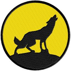 detailed coyote machine embroidery pattern - Coyote perfect for reusable tote bags
