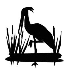 bird beginner-friendly machine embroidery - Crane perfect for decorative pillow covers