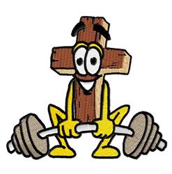 detailed cross machine digital embroidery pattern - Cross for decorative pillow covers