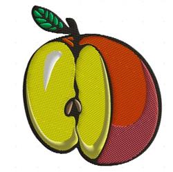 detailed leaf machine embroidery pattern - Cut Apple for decorative pillow covers