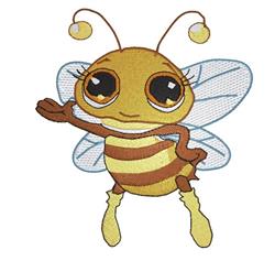 Cute Bee - 5x7 bee detailed machine embroidery design for Kids Room Decor