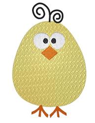 Cute Chicky - 5x7 bird detailed machine embroidery design for reusable tote bags