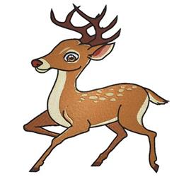 Deer - 5x7 reindeer detailed machine embroidery design perfect for reusable tote bags