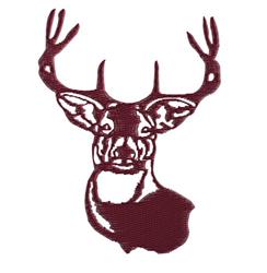reindeer beginner-friendly machine embroidery - Deer Head for reusable tote bags