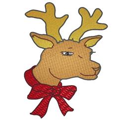 Deer Head - 5x7 reindeer detailed machine embroidery design for cute baby onesies