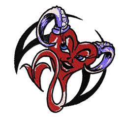 heart detailed machine embroidery - Devilish Heart perfect for decorative pillow covers