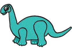 Dinosaur 4 - 5x7 dinosaur beginner-friendly embroidery design for Baby Blankets