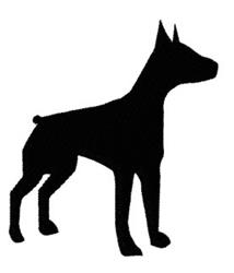 beginner-friendly puppy dog machine embroidery pattern - Doberman for decorative pillow covers