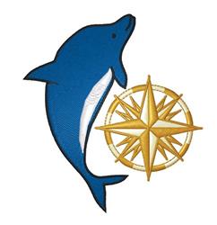 Dolphin - 4x4 star detailed machine embroidery design perfect for Beach Towels