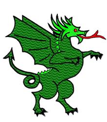 monster detailed machine embroidery - Dragon perfect for decorative pillow covers