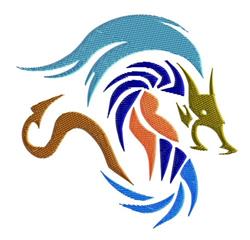 Dragon - 4x4 monster beginner-friendly machine embroidery design for Themed Apparel