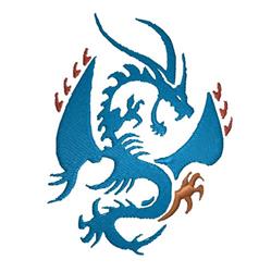 Dragon - 4x4 monster beginner-friendly machine embroidery design for reusable tote bags