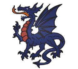 monster detailed machine embroidery - Dragon perfect for decorative pillow covers