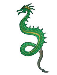 monster detailed machine digital embroidery - Dragon perfect for patchwork quilt blocks