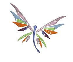 Dragonfly - 4x4 butterfly beginner-friendly embroidery design for cute baby onesies