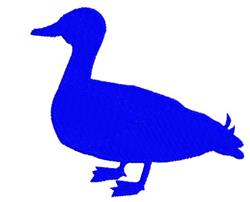 Duck - 4x4 bird beginner-friendly machine embroidery design for kitchen tea towels