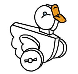 Ducky - 4x4 ducky beginner-friendly machine embroidery design for cute baby onesies