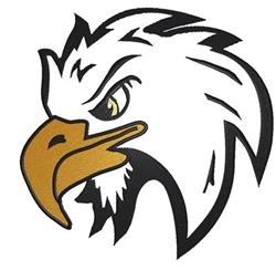 Eagle Head - 6x10 bird detailed machine embroidery design for patchwork quilt blocks