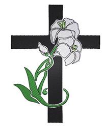 cross detailed machine digital embroidery - Easter Cross perfect for reusable tote bags