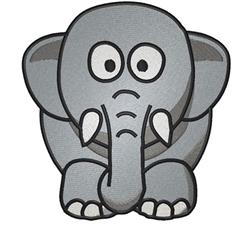 Elephant - 5x7 elephant detailed machine embroidery design for Kids Clothing