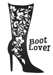beginner-friendly lover machine embroidery pattern - Fancy Boot Lover for decorative pillow covers