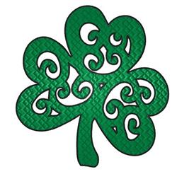 detailed shamrock machine embroidery pattern - Fancy Clover for Party Accessories