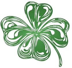 shamrock detailed machine digital embroidery - Fancy Clover perfect for Shirts