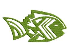 Fish - 4x4 fish beginner-friendly machine embroidery design for reusable tote bags