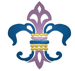 detailed fleur machine embroidery pattern - Fleur De Lis for decorative pillow covers