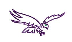 quick stitch bird machine embroidery pattern - Flying Eagle Outline for Uniforms