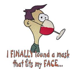 detailed mask machine embroidery pattern - Found A Mask perfect for kitchen tea towels