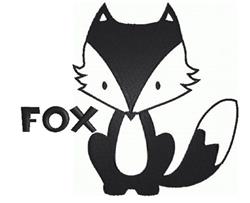 beginner-friendly fox machine embroidery pattern - Fox perfect for reusable tote bags