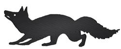 Fox Silhouette - 5x7 silhouette detailed embroidery design for reusable tote bags