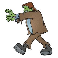 monster detailed machine embroidery - Frankenstein perfect for Seasonal Decor