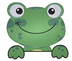 Frog Dude - 5x7 dude detailed machine embroidery design perfect for cute baby onesies