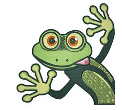 Frog Hands - 5x7 hand detailed machine embroidery design for Kids Clothing