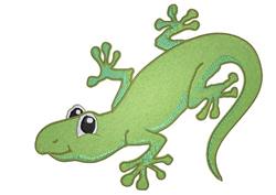 detailed gecko machine embroidery pattern - Gecko perfect for decorative pillow covers