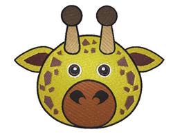 face detailed machine embroidery - Giraffe Face perfect for decorative pillow covers