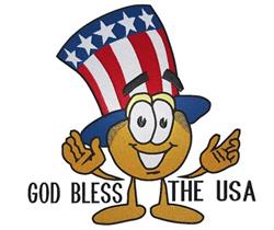 detailed ble machine embroidery pattern - God Bless perfect for kitchen tea towels