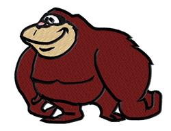 Gorilla - 5x7 gorilla detailed machine embroidery design perfect for reusable tote bags