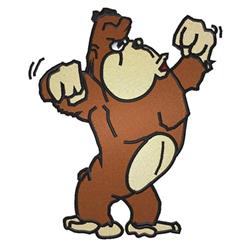 Gorilla - 5x7 gorilla detailed machine embroidery design perfect for Gym T-Shirts