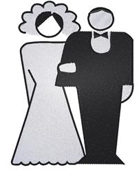 detailed wedding machine embroidery pattern - Gothic Wedding perfect for Home Decor