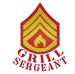 detailed sergeant machine embroidery pattern - Grill Sergeant for Grill Covers